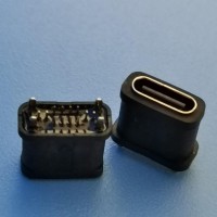 USB 3.1 type-c 16P 防水母座 立式直插