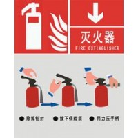夜光pvc疏散标志，灭火器指示牌，夜光消防指示牌