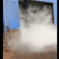 石料厂电厂传送带抑尘设备 双流体干雾降尘喷嘴 喷雾降尘系统