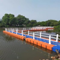 观景码头 水上施工浮台 游艇泊位 聚乙烯浮筒厂家 可带施工